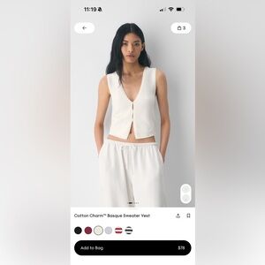 Aritzia Basque Sweater Vest